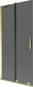 Mexen Velar 2 szárnyú eltolható fürdőkádparaván 95 x 150 cm, grafit, arany - 896-095-000-41-50