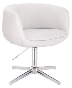 HC333CROSS Fehér szék krómozott lábbal