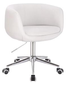 HC333K Fehér szék krómozott lábbal