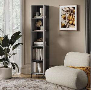 Vicco Eliza 5 polcos álló tárolópolc, szürke, fém lábakkal, 188 cm