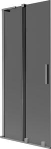 Mexen Velar L 2-szárnyú eltolható fürdőkád paraván 85 x 150 cm, grafit, gun metal - 896-085-003-41-95