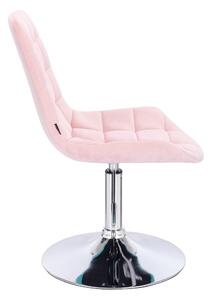HR590N Púderrózsaszín modern velúr szék