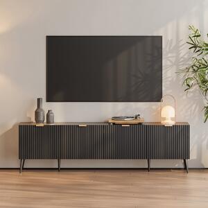 TV szekrény Nand 180x35x51 cm fekete [en.casa]