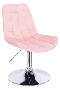 HR590N Púderrózsaszín modern velúr szék