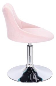HR1054N Púderrózsaszín modern velúr szék