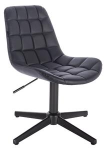 HR590CROSS Fekete modern műbőr szék fekete lábbal