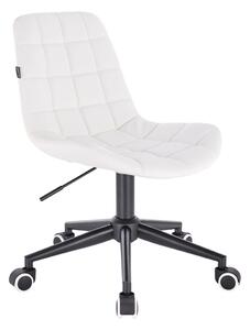 HR590K Fehér modern műbőr szék fekete lábbal