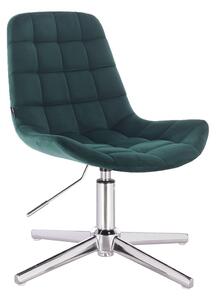 HR590CROSS Sötétzöld modern velúr szék