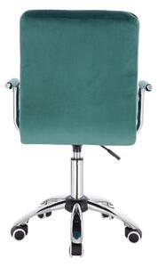 HC1015KP Sötétzöld modern velúr szék