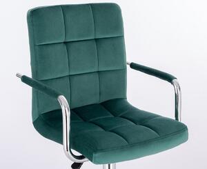 HC1015NP Sötétzöld modern velúr szék