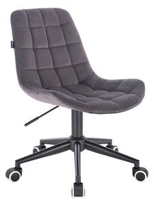 HR590K Grafit modern velúr szék fekete lábbal