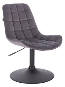 HR590N Grafit modern velúr szék fekete lábbal