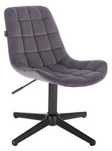 HR590CROSS Grafit modern velúr szék fekete lábbal