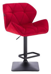 HR111KW Vörös modern velúr szék fekete lábbal