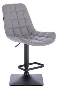HR590KW Szürke modern műbőr szék fekete lábbal