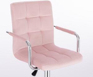 HC1015KP Rózsaszín modern velúr szék