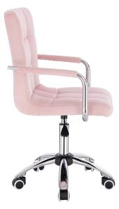 HC1015KP Rózsaszín modern velúr szék