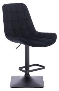 HR590KW Fekete modern velúr szék fekete lábbal