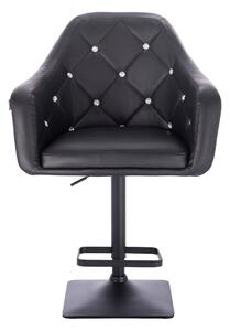 HC830KW Fekete modern műbőr szék fekete lábbal