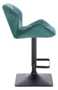 HR111KW Sötétzöld modern velúr szék fekete lábbal