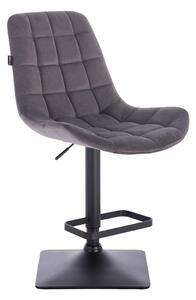 HR590KW Grafit modern velúr szék fekete lábbal