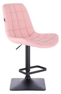 HR590KW Rózsaszín modern műbőr szék fekete lábbal