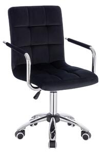 HC1015KP Fekete modern velúr szék