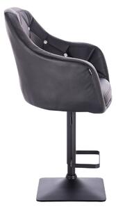 HC830KW Fekete modern műbőr szék fekete lábbal
