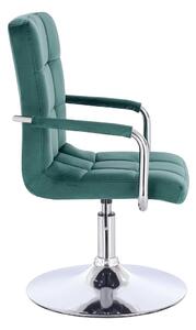 HC1015NP Sötétzöld modern velúr szék