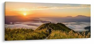 A hegy naplementekor képe (120x50 cm)