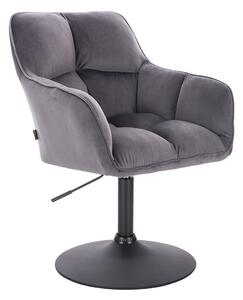 HR550N Grafit modern velúr szék fekete lábbal