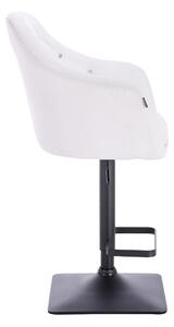 HC830KW Fehér modern műbőr szék fekete lábbal