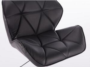 HC111N Fekete modern műbőr szék fekete lábbal