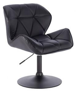 HC111N Fekete modern műbőr szék fekete lábbal