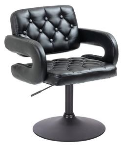 HR8403N Fekete modern műbőr szék fekete lábbal