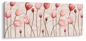 Kép - rózsaszín tulipán (120x50 cm)