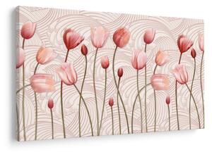 Kép - rózsaszín tulipán (90x60 cm)