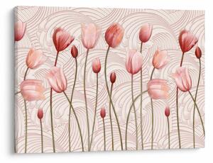 Kép - rózsaszín tulipán (70x50 cm)