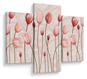 Kép - rózsaszín tulipán (90x60 cm)