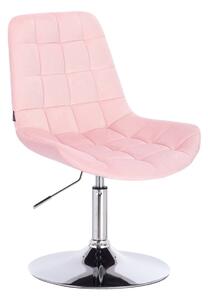HR590N Rózsaszín modern velúr szék