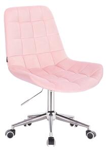 HR590K Rózsaszín modern velúr szék