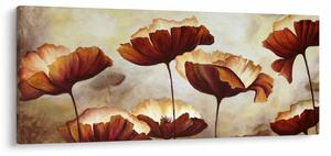 Piros virágok képe (120x50 cm)