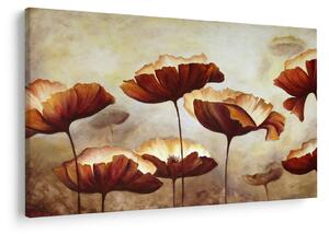 Piros virágok képe (90x60 cm)