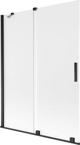 Mexen Velar 2-szárnyú toló zuhanyfal 130 x 150 cm, matt, fekete - 896-130-000-31-70
