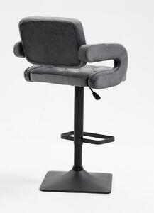 HR8403KW Grafit modern velúr szék fekete lábbal