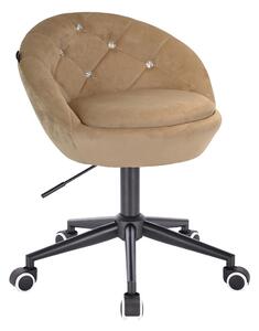 HR948K Latte Modern Velúr Szék Fekete lábbal