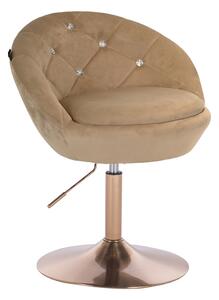 HR948N Latte Modern Velúr Szék Arany lábbal