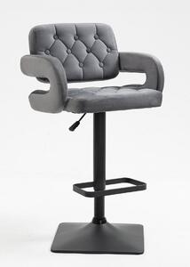 HR8403KW Grafit modern velúr szék fekete lábbal
