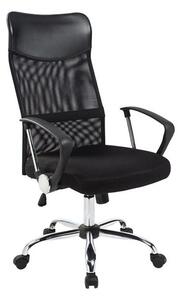 Irodai szék forgószék karfa ergonomikus gerinctámasz fekete OC03