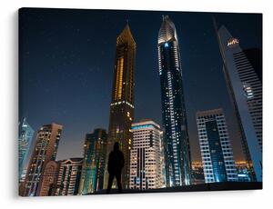 Éjszakai város képe (70x50 cm)